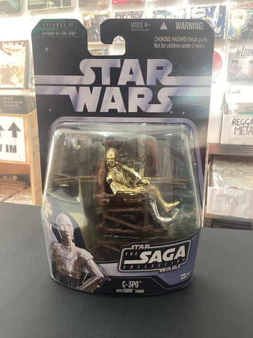 Star Wars The Saga Collection - C3PO With Ewok Throne